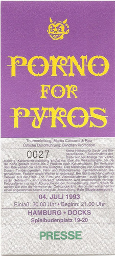 Porno for pyros concert - porno, in