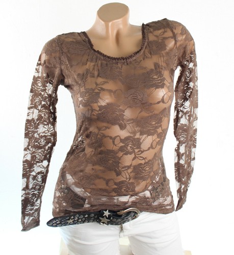 Transparent shirt tüll top - t-shirt,