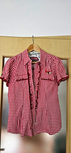 Damen trachtenbluse karo - damen,