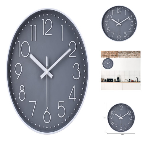 Funk wanduhr 30cm grau - funk,