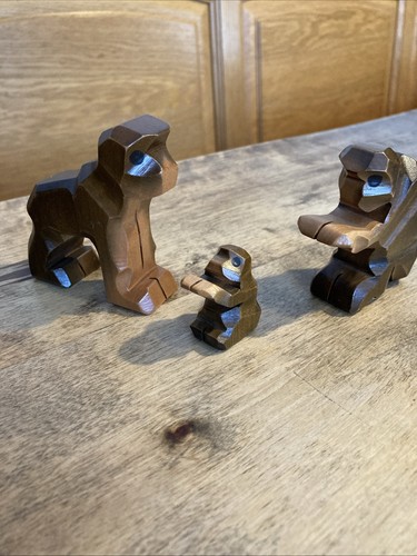 Affenfamilie holz aus bernau - affenfamilie,holz,