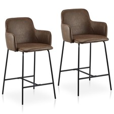 2PCs Kunstleder Barhocker