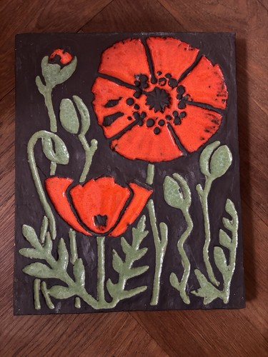 Ddr keramik wandbild blumen - ddr,