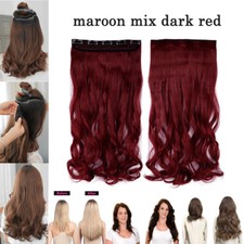 wie Echte Dick Haarteil Clip In Gewellt Extensions Einteilige Haarverlängerung