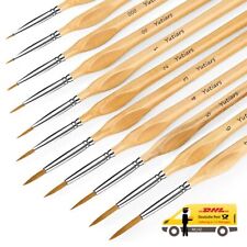 11 Pinsel Set Pinselset extra fein Pinsel Acryl Aquarell Modellbau Makeup