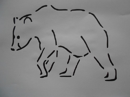 Stencil schablone grizzly auf - stencil,