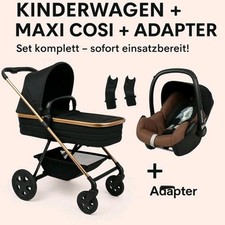Seed Kinderwagen + Maxi Cosi Babyschale (bis 13 kg) mit Adapter – Komplettset!