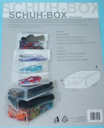2er set schuhbox - set, transparent