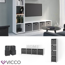 Raumteiler Standregal Bücherregal Ludus Weiß 4 Fächer Faltboxen Büroregal Vicco