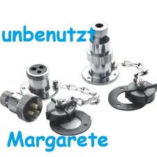 Wasserdichte Steckdose mit Stecker, 2-polig, Messing-verchromt-max.3 Amp 1 Stück