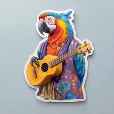 Papagei Hippie 9x9 cm