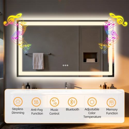 100 120cm led - led, badspiegel