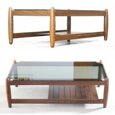 50er 60er Wenge massiv, Couchtisch, Wohnzimmertisch, mid-century Vintage