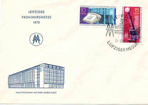 Ddr fdc 1970 leipziger - 1970, messe