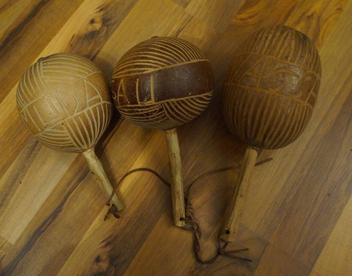 Maracas handgeschnitzt vintage