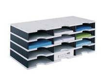 Styro Sortierstation Styrodoc Grau 12 Fächer Sortierkasten Regal Aufbewahrung