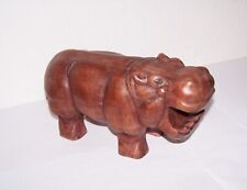 schönes NILPFERD- Holz -Flusspferd HIPPO Holzfigur Hippopotamus BALI Handarbeit
