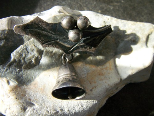 Trachten-Schmuck-Brosche-Silbe