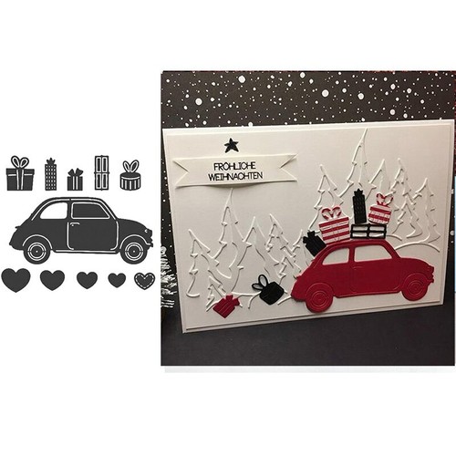 Auto geschenkbox herzen - geschenkbox,