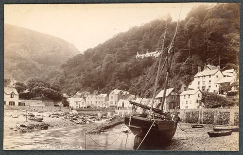 Lynmouth hafen segelschiff - lynmouth,