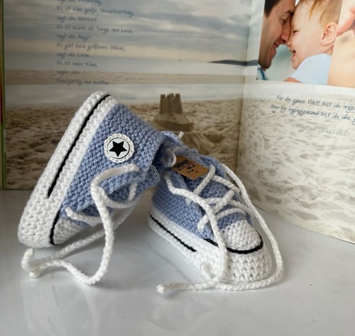 Babyschuhe chuck 10cm hellblau - babyschuhe,