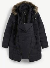 Damen Bonprix 3 in 1 Schwangerschaftsjacke Tragejacke Umstand Schwarz Größe 52