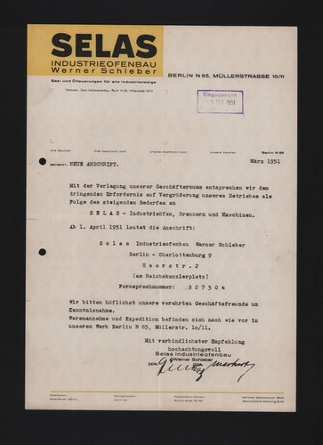 Berlin brief 1951 - brief, 1951,