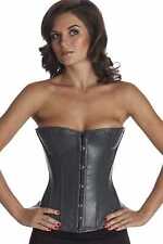 Corsage Korsett Leder Grau