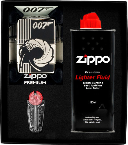James bond black ice zippo - black,