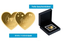 Goldmünze Herz Julia 999/1000