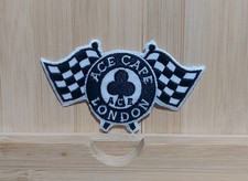 ACE CAFE LONDON DOUBLE FLAG Aufnäher Patch 9x5cm TRIUMPH BSA NORTON