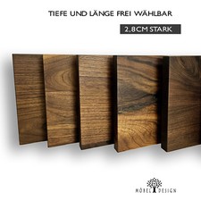 Nussbaum Massivholz Wandregal