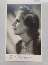 Autogramm Leni Riefenstahl auf Karte aus Sammlungsauflösung