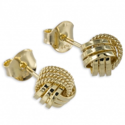 Knoten kugel ohrstecker - knoten,