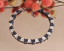 Elegante Edelstein Heilstein Kette Collier mit Sodalith NEU!