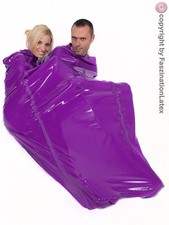 Latex Schlafsack Doppelschlafsack für ZWEI - "TRÄUMEN in LATEX" - in LILA