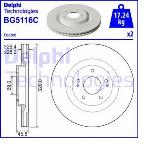 Bremsscheibe ø320mm vorne - bremsscheibe,
