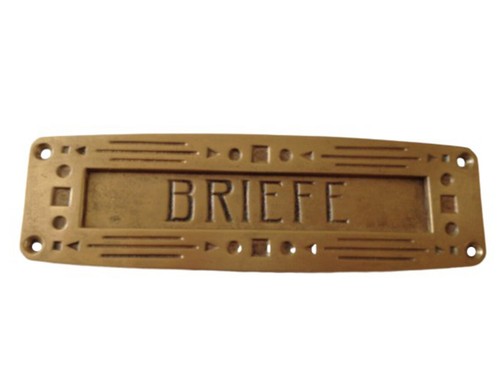 Antike messing briefklappe - messing,