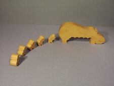 Orig naef swiss, Nilpferd, Flusspferd & 5 Junge, Hippo, wie Zwergflusspferd Toni