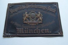 altes Blechschild  Bayerische Versicherungs-Bank  München