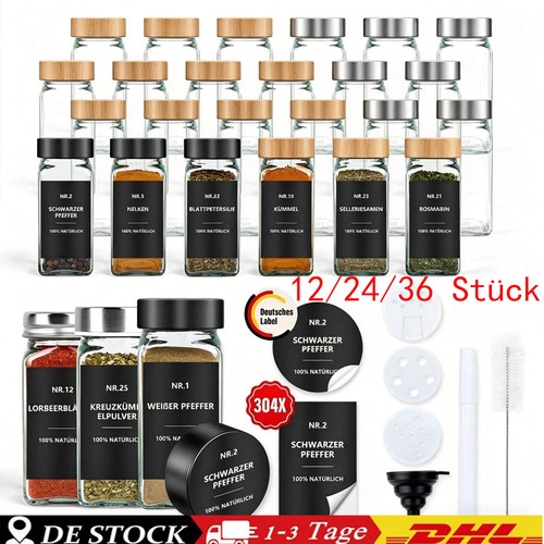 Gewürzgläser eckig set - eckig,
