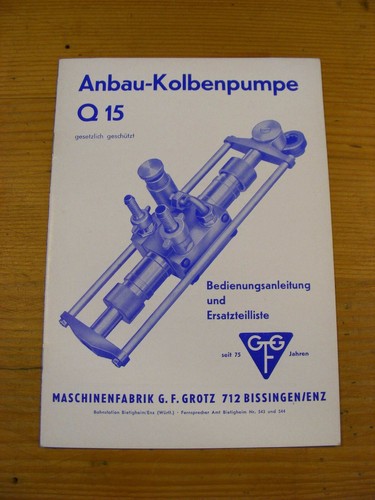 Etl anbau kolbenpumpe - etl, ba
