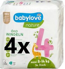 Babylove Nature Öko Windeln 4x34=136 St. Gr. 4 Maxi 8-14kg ohne Chlor Parfum DM