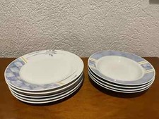 4 x Domestic Suppenteller Suppen Teller 5 x  Flache Teller Speisen Teller