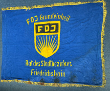 DDR Fahne FDJ Grundeinheit Rat