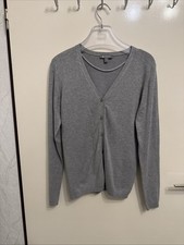 Kaschmir Pullover Mit Knopfleiste Damen, Größe S, Grau