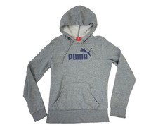 PUMA Kapuzenpullover Gr XS 34 grau blau Damen Hoodie Kapuzensweater Kapuzenpulli