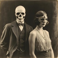 Maske Schädel Totenkopf 1920s