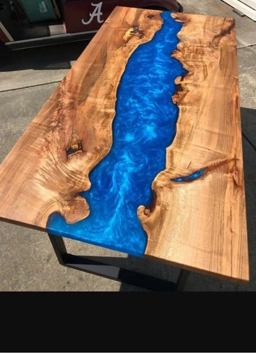 Blau epoxidharz esstischplatte - epoxidharz,