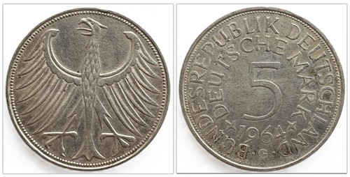 Brd deutsche mark - 1964, g